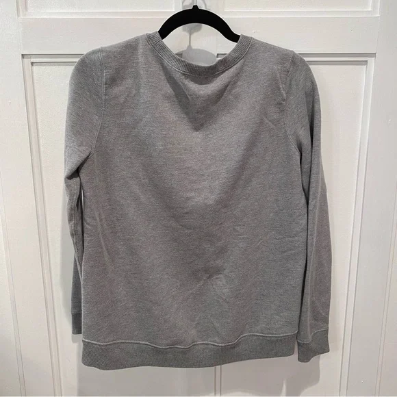 GAP Small Heather Grey Gray Sweatshirt with Side Zip - Picture 2 of 9